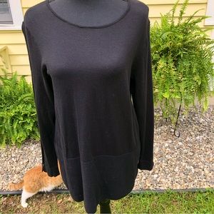J. Jill Black Sweater Tunic Size Mp